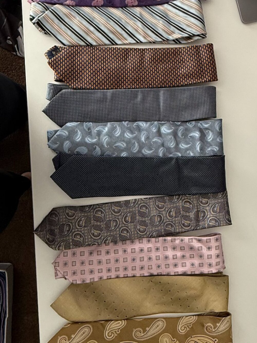 Ermenegildo Zegna 10-Tie Lot – 100% Silk Luxury Designer Men’s Ties Made in Ital